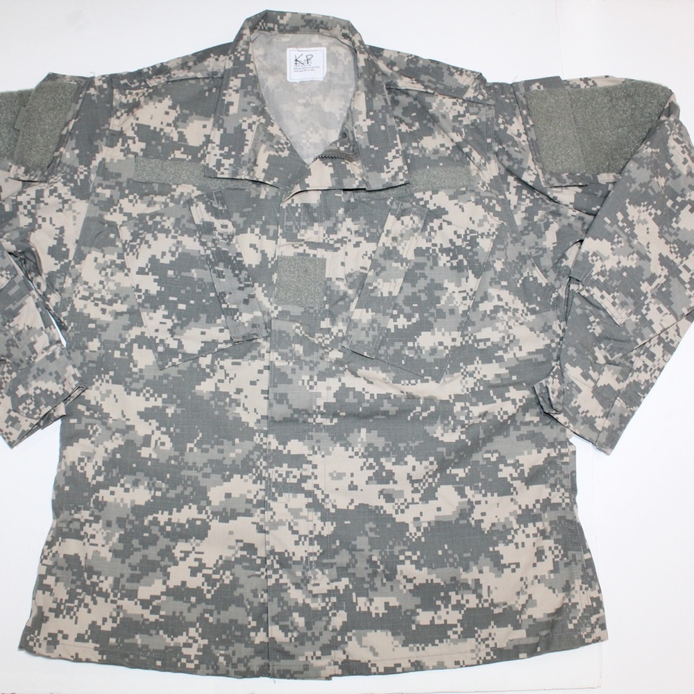 US Military Combat Coat Ripstop 2001 Camo Jacket Size S Small Short Insect Repel